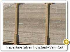 Travertine Silver Polished-Vein Cut